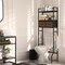 Rustic Brown Over-The-Toilet Storage Cabinet with Fabric Drawers – Bathroom Organizer with Toilet Paper Holder, Hooks & Adjustable Shelves for Laundry, Bedroom, or Kitchen